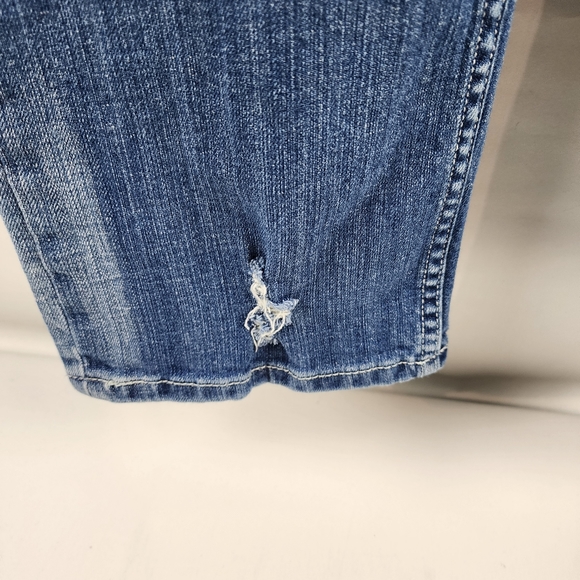 Vigoss Women Skinny Jean Mid Rise Distressed Flap Pocket Med Blue Sz 17 (36x30) - Picture 7 of 14